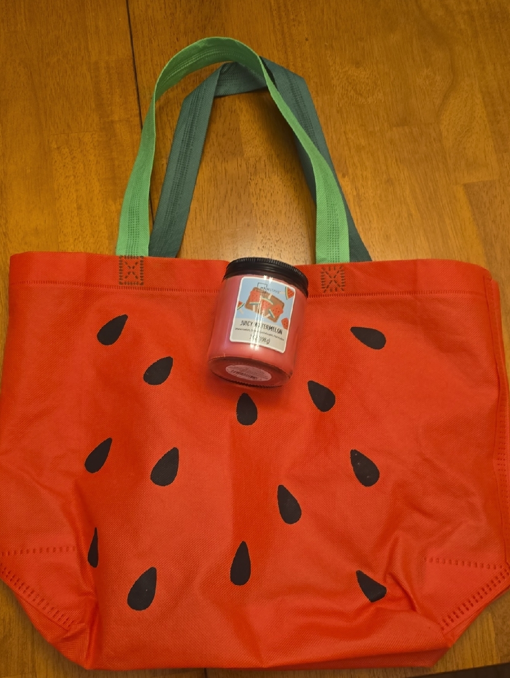 Watermelon Scented Candle & Tote